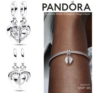 PANDORA Splittable Mother & Daughter Dangle Charm w/box